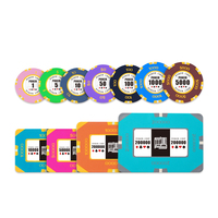 Jetons de poker en nylon de différents matériaux, autocollants personnalisés professionnels, jetons de casino avec RFID