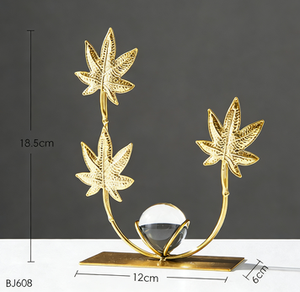 Stainless Steel Gold-Plated Plant <b>Ornaments</b> Crystal Balls Art Turtle for Leaves Sideboard Entrance Hall Office Living Craft - Product Image 3