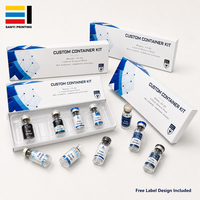 Boîte personnalisée en carton pour flacons avec insert blister transparent, emballage de 1/2/3/10 unités, impression de logo personnalisée pour emballage de 3 ml et 10 ml