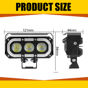 ไฟหน้ามอเตอร์ไซค์ LED 3 เลนส์ ขายดี พร้อมไฟสปอร์ตไลท์สีขาว เหลือง RGB สำหรับขับขี่ในเวลากลางคืน กันน้ำ ใช้ได้กับรถยนต์ - Product Image 2