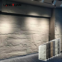 Panneau et panneau muraux en pierre de culture en polystyrène/Faux PU décoratif et flexible léger