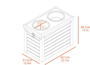 Comederos Elevados Resistentes para Perros con Almacenamiento de Alimentos 2 en 1, Estación de Alimentación Elevada con Contenedor Hermético para Perros Grandes y Medianos - Product Image 6