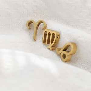 EManco - Colgantes de Acero Inoxidable <span class=keywords><strong>con</strong></span> 12 Signos del Zodiaco para Mujer, Color Oro de 14K, Estilo Clásico, Diseño Geométrico, para Hacer Collares y Pulseras - Product Image 2