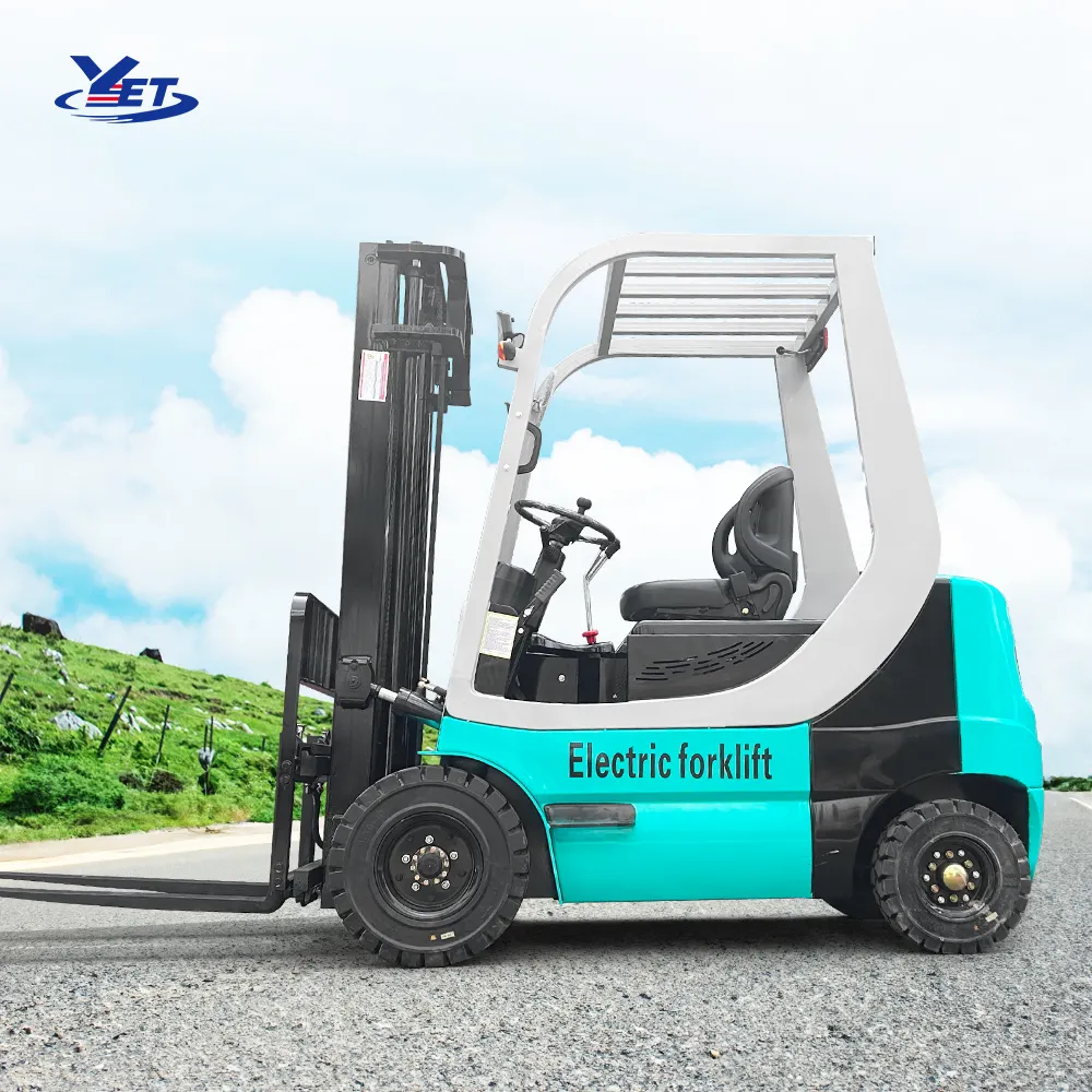 Manufactures cheap all terrain mini forklift electric AC motor 1 ton 2 ton electric stacker forklift truck