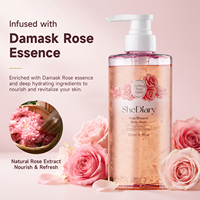 Gel Douche Hydratant à l'Extrait Naturel de Rose de Damas 500ml Marque Blanche pour Adultes OEM/ODM Tous Types de Peau