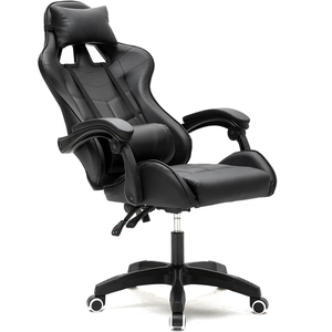 Chaise de <span class=keywords><strong>bureau</strong></span> luxueuse et élégante pour la maison, confortable, rembourrée en similicuir, chaise de jeu avec surpiqûres épaisses - Product Image 2