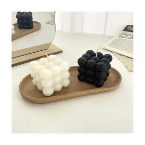 BESTSUN Smoke-free Cute Trendy Bubble Shaped Square Cube Candle