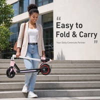 Trottinette électrique sans balais pour enfants 21,6 V 130 W 2,5 Ah Lithium Étanche Pliable 6,5 Pouces 3 Vitesses 8/12/14 km/h Lumière LED Frein Électrique 70 kg