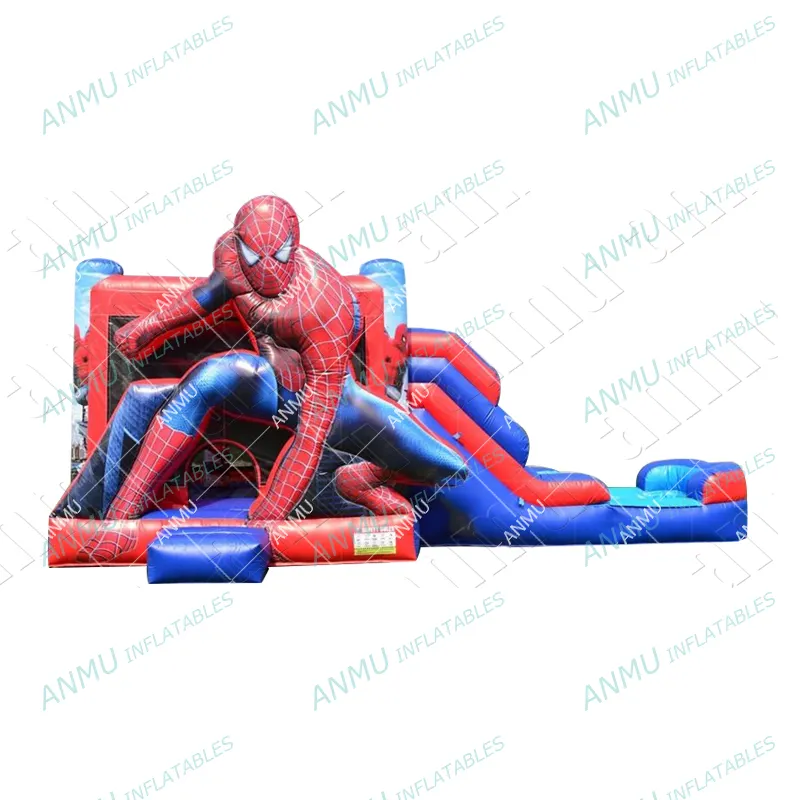 ANMU INFLATABLESおもちゃAM-N046キッズパーティーレンタルバウンスハウスインフレータブルバウンサースパイダーマンバウンスハウスコンボ