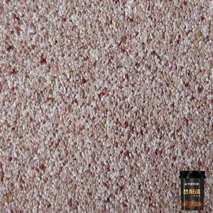 בית חיצוני ציפוי אבן שיש עמיד בפני מזג אוויר גרניט נוזלי מרקם אבן מלאכותית צבע קיר חיצוני אמין