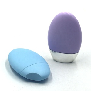 HDPE egg shape plastic squeeze sunscreen bottle 50ml matte hand cream container