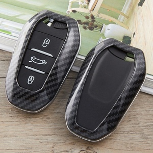 Usine sur vente ABS en Fiber De carbone Voiture <span class=keywords><strong>Clé</strong></span> Housse <span class=keywords><strong>Porte</strong></span>-clés Pour <span class=keywords><strong>Peugeot</strong></span> 508 2008 3008 408 <span class=keywords><strong>Porte</strong></span>-3 boutons - Product Image 5