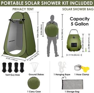 Kit abri solaire portable, tente instantanée pop-up pour camping en plein air, glamping, abri d'intimité pour la douche et la salle <span class=keywords><strong>de</strong></span> <span class=keywords><strong>bain</strong></span> - Product Image 3
