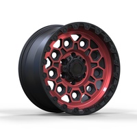 Nouvelles jantes en alliage d'aluminium forgé 6061 T6 Geruida, design en maille rouge bonbon noir mat, pressées 12000T, certifiées TUV JWL S3-00057, 17-18-20