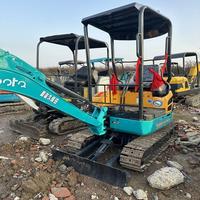 Mini Excavadora Usada de 1.7 Toneladas U17, Excavadora Compacta de Orugas con Cabina Abierta en Buenas Condiciones para Construcción Agrícola con Certificación CE EPA