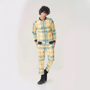 Ensemble de survêtement sportif personnalisé avec logo unisexe pour le football, le badminton, le basketball, léger, à capuche, en polyester/coton, pour l'échauffement hivernal - Product Image 1