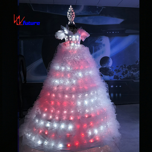 Vestido <span class=keywords><strong>de</strong></span> Baile LED <span class=keywords><strong>de</strong></span> Fibra Óptica a Todo Color <span class=keywords><strong>de</strong></span> Alta Calidad, Vestido <span class=keywords><strong>de</strong></span> Salón <span class=keywords><strong>de</strong></span> Baile Atractivo con Luces LED para Zancudos - Product Image 6