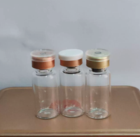 Vente en gros d'usine de flacons en verre tubulaire avec bouchon en caoutchouc pour usage cosmétique