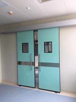 Porte coulissante hermétique médicale électrique certifiée ISO, vitesse d'ouverture et de fermeture réglable pour tous les volumes de flux des services hospitaliers