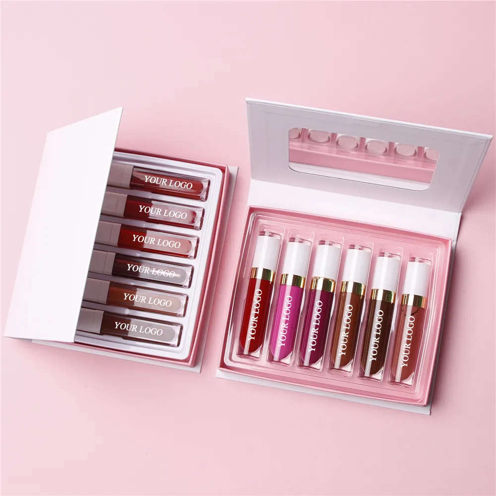 Custom lipstick Private Label High Shine Pearl Shimmer empty lipgloss tubes Supplier of Lip Gloss Kit Cosmetic