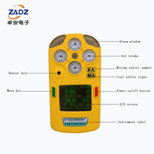 Penjualan terlaris harga grosir Multi 4 in 1 detektor Gas instrumen pengukuran penganalisis Gas Portable 4 Monitor Gas - Product Image 4