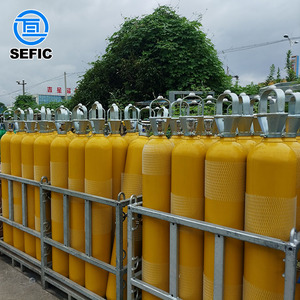 Cilindro de gás de alta pressão para uso industrial, 50L, 300Bar, oxigênio/nitrogênio/argônio/hidrogênio/hélio, cilindro de ar comprimido - Product Image 2
