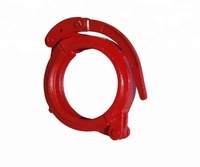 Collier de serrage à raccord rapide pour pompe à béton à double tuyau en acier robuste, personnalisation OEM/ODM, finition zinc argentée, taille 125 mm, garantie 1 an