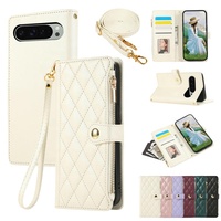 Étui portefeuille à fermeture éclair pour Google Pixel 11, 11 Pro, 10 Pro, 10 Pro XL, 9, 9 Pro, 10A, 9A, 8A, 7A, 6 – Housse de protection à rabat