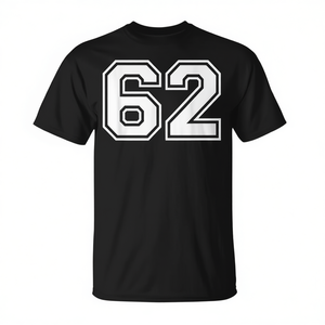 Camiseta con número frontal de la suerte del jugador ganador del juego para fanáticos de los deportes 62 - Product Image 3