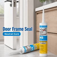PINSU-NS Mastic silicone étanche pour balcon, fenêtres et portes en alliage d'aluminium – Pâte adhésive spéciale d'étanchéité