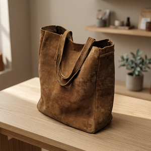 Pochette en cuir véritable de style vintage pour femme, légère, avec fermeture éclair, bandoulière, imperméable, grande capacité 3L+ - Product Image 1