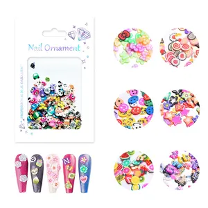 Shinein, оптовая продажа, разные стили, 3D украшения для ногтей, ломтики полимерной глины в виде животных, фрукты для творчества, 3D Ломтики для дизайна ногтей
