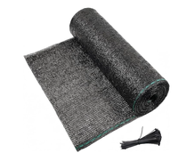 Filet d'ombrage agricole noir en HDPE anti-UV, taux d'ombrage 35-95% pour serre, verger, ferme, protection solaire