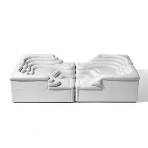 Divano in Pelle di Design Italiano, Set Modulare di Lusso Moderno <span class=keywords><strong>Terrazza</strong></span>, Divano in Legno Nordico Personalizzato per Soggiorno, Realizzato con Tessuto di Alta Qualità - Product Image 2