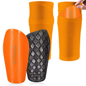 Calze fisse da <span class=keywords><strong>calcio</strong></span> in poliestere ad asciugatura rapida protezione per stinco da <span class=keywords><strong>calcio</strong></span> bianco arancione traspirante ad alta elasticità in rete morbida - Product Image 2