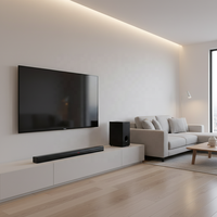 Barre de son pour téléviseur LCD 65W avec haut-parleur de basses, système audio home cinéma Bluetooth avec caisson de basses de 5,5 pouces