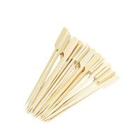 Prix d'usine, vente en gros, brochettes plates de qualité supérieure pour barbecue au charbon, brochettes jetables en bambou Teppo écologiques en vrac