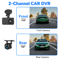 Caméra de tableau de bord double objectif 4K 3 pouces avec Wi-Fi, enregistrement en boucle, vision nocturne, moniteur de stationnement et capteur G - Vente Flash OEM