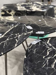 Directo de fábrica Venta caliente Calacatta Mesa de centro negra en stock Superficie pulida - Product Image 4