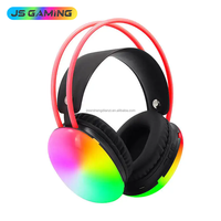 Headset Gaming JSGaming Paket Esports Desain Lampu RGB Headphone dengan MIC untuk Gamer PC Nirkabel