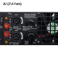 Amplificatore di Potenza a 4 Canali 800W con Alta Potenza e Prestazioni Stabili per Concerti, DJ e Spettacoli, Amplificatore Professionale MX-4800