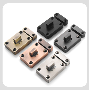 Serrure de <span class=keywords><strong>porte</strong></span> à boulon en alliage d'aluminium 180 °   Loquet de <span class=keywords><strong>porte</strong></span> intérieur rotatif de sécurité, en or, épaissi, antivol, pour portes en bois - Product Image 4