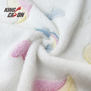 Kingcason-tela de franela para el hogar, diseño personalizado de arco iris, Luna, corazón, estampado Offset de dos lados, para invierno - Product Image 3
