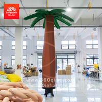 Modèle gonflable géant de palmier publicitaire à 360 degrés de 4,5 m de haut, personnalisé, avec souffleur LED, directement de l'usine