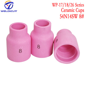 Buse à lentille de gaz TIG 54N16SW # 6 3/8 pouces 9,5 mm en alumine refroidie au gaz <span class=keywords><strong>pour</strong></span> torche WP-17 18 26, 10 pièces - Product Image 5