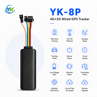 Traceur GPS filaire YK-8P CAT1 LTE GSM 2G WiFi 9-90V avec SOS, microphone et coupure de carburant pour gestion de flotte de voitures et camions OEM