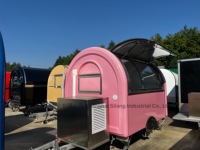 SILANG Remorque mobile de restauration rapide à 2 roues en acier inoxydable, nouvelle conception personnalisée MC-6, capacité de 33 pour bonbons et chips