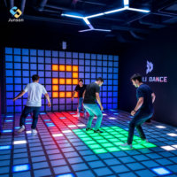 Dalles de sol interactives LED 30x30CM pour jeux de sol, éclairage de scène, danse et divertissement intérieur multifonctionnel