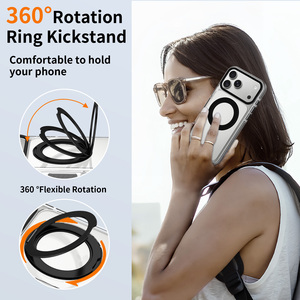 Coque de téléphone magnétique antichoc avec cadre d'objectif métallique et support rotatif <span class=keywords><strong>pour</strong></span> iPhone 17 18 Pro Max, emballage personnalisé avec logo - Product Image 3