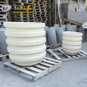 Nuevos Materiales de Construcción de Piedra, Macetas de Hormigón Reforzado con Fibra, Alto Rendimiento, Color Gris Claro, Decorativas para Exteriores - Product Image 1